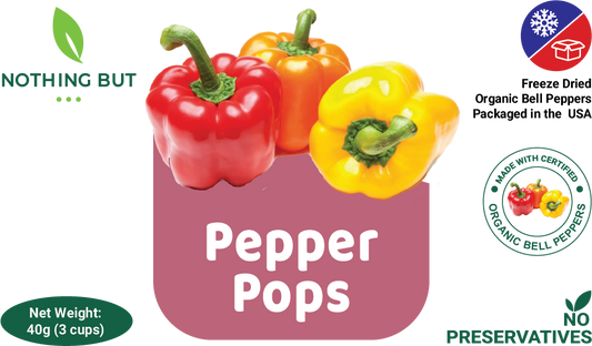 Pepper Pops! - Freeze Dried Multicolored *ORGANIC* Bell Peppers